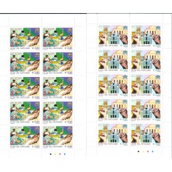 200 VATICANO EUROPA (2006) 2 MINIFOGLI NUOVI MNH MF 24678