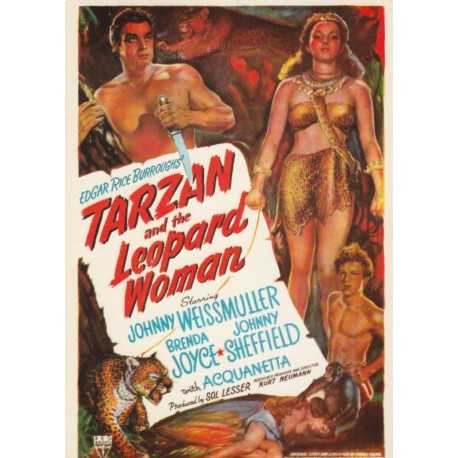 CARTOLINA DI TARZAN JOHNNY WEISSMULLER NUOVA MF19370