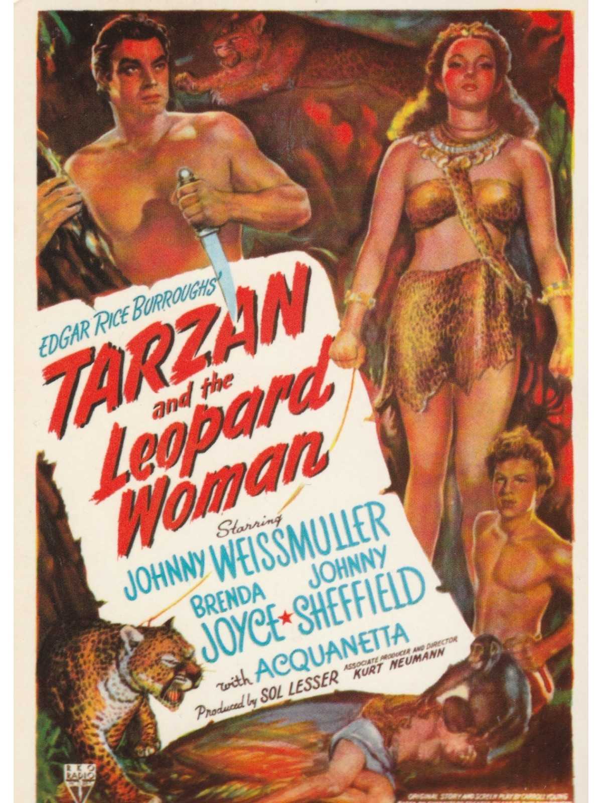 CARTOLINA DI TARZAN JOHNNY WEISSMULLER NUOVA MF19370