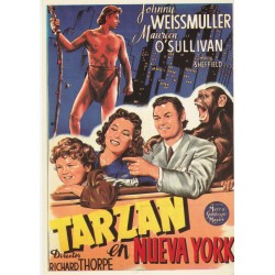 CARTOLINA DI TARZAN JOHNNY WEISSMULLER NUOVA MF19371