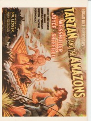 CARTOLINA DI TARZAN JOHNNY WEISSMULLER NUOVA MF19372