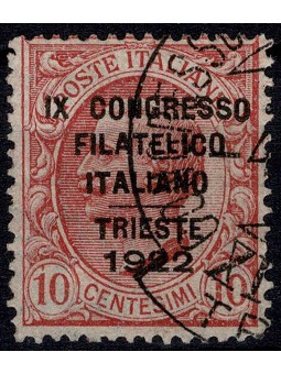 1922 REGNO 10 CENT. ROSA...