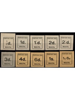 MALTA 1925 SERIE SEGNATASSE...