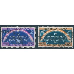 1953 REPUBBLICA ITALIANA 4 ANN PATTO ATLANTICO 2 VALORI USATI MF40464