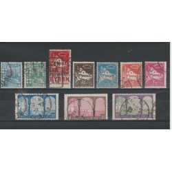 ALGERIE ALGERIA 1927-30 COLORI CAMBIATI 10 VAL USATI YVERT 78-85 MF19305