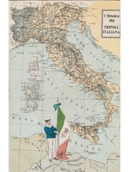 CARTOLINA CARTINA ITALIA...