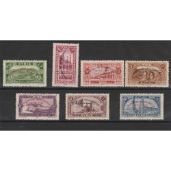 1929 SIRIA SYRIE EXPO DAMASCO 7 V MNH YV 192-8 MF19278