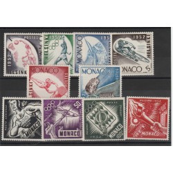 1953 MONACO OLIMPIADI HELSINKI 10 VAL MNH MF19254
