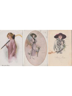 TRE CARTOLINE ILLUSTRATORI...