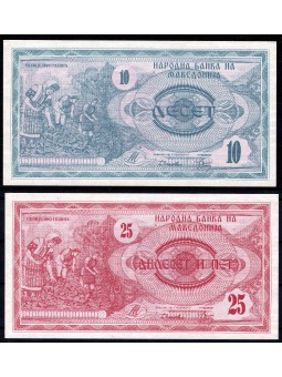 MACEDONIA 2 BANCONOTE 10 /...