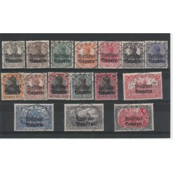 1919 GERMANIA OCCUPAZIONI SOPRASTAMPATI 16 VAL UNIF 136 - 51 USATI MF19608