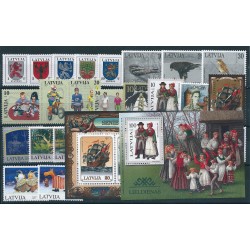 1997 LETTONIA LATVIJA ANNATA COMPLETA 26 VALORI E 2 BF NUOVI MNH MF40510