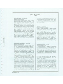 SAN MARINO 1992 FOGLI...