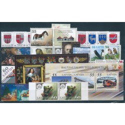 20121 LETTONIA LATVIJA ANNATA COMPLETA 33 VALORI E 2 BF NUOVI MNH MF40525