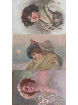 TRE CARTOLINE RAGAZZE...