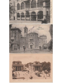 TRE CARTOLINE DI MILANO...