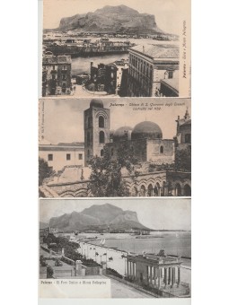 TRE CARTOLINE PALERMO FORO...