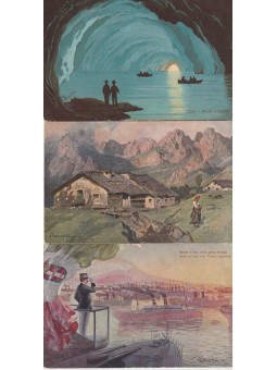 TRE CARTOLINE ILLUSTRATORI...