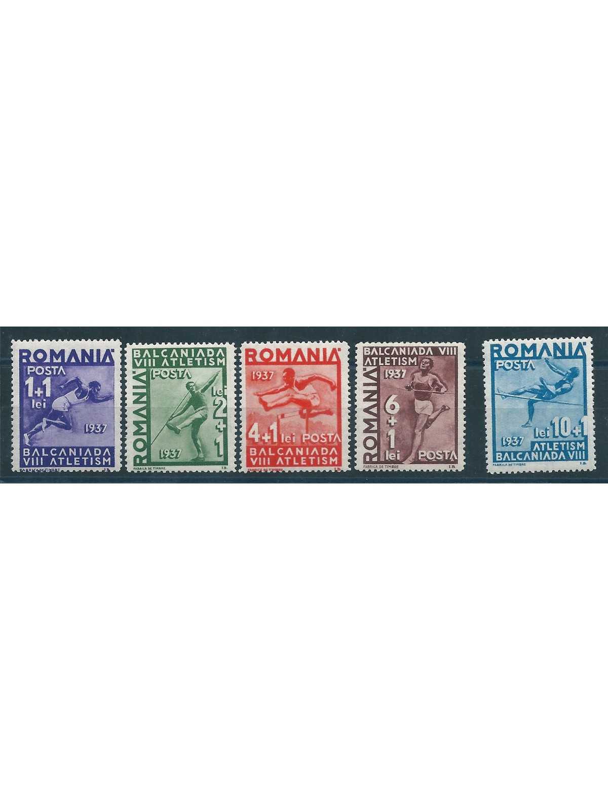 1937 ROMANIACAMPIONATI BALCANICI DI ATLETICA LEGGERA 5 VAL NUOVI MNH MF40614