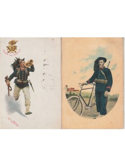 DUE CARTOLINE D'EPOCA DI...