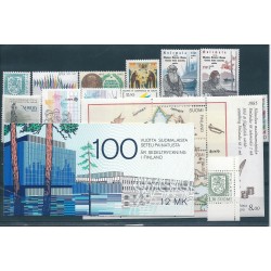 1985 FINLANDIA ANNATA COMPLETE 24 VALORI CON FOGLIETTO E 1 BF CON MNH MF40667