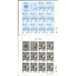 1988 MALTA SERIE EUROPA - 2 MINIFOGLI NUOVI INTEGRI MNH MF40726