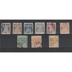 1892 IRAN - PERSIA ALLEGORIA EFFIGIE 9 VAL USATI MF19764