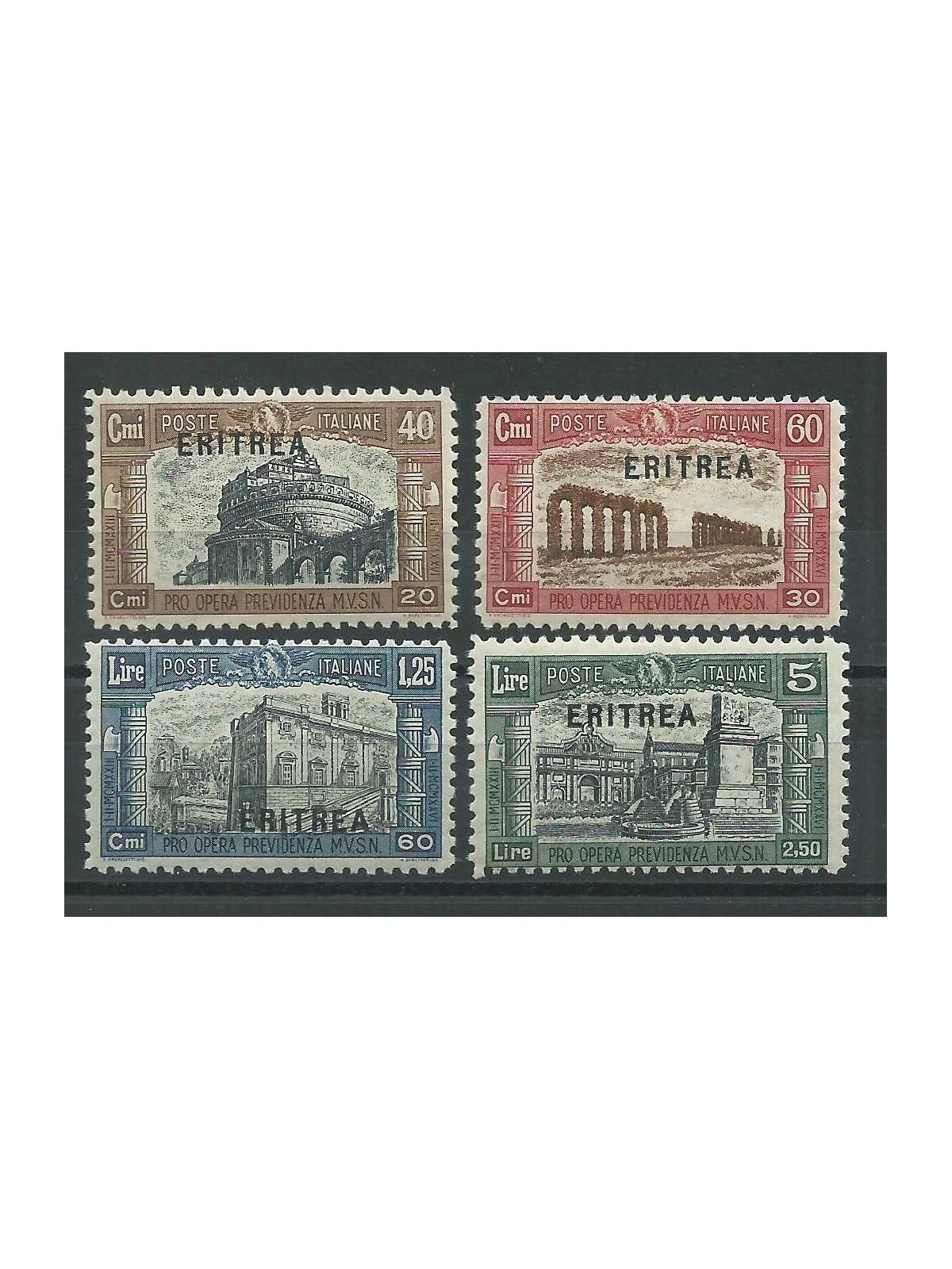 1927 ERITREA SERIE MILIZIA I 4 VALORI NUOVI MNH MF20678