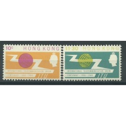 HONG KONG 1965 CENTENARIO UIT U.I.T. 2 VALORI YV 212-213 MNH MF24921