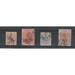 1901-2 IRAN - PERSIA SOPRASTAMPA BILINGUE 4 VAL USATI MF19892