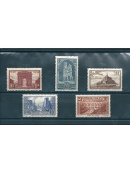 1929-38 FRANCIA FRANCE MONUMENTI E VEDUTE 5 VALORI MNH MF17041