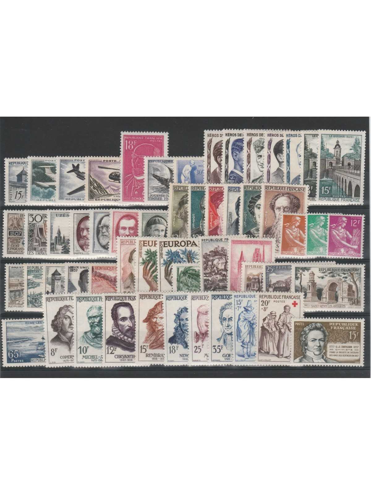 1957 FRANCIA ANNATA COMPLETA 55 VAL NUOVI MNH MF18167 1957 FRANCIA ANNATA COMPLETA 55 VAL NUOVI MNH MF18167