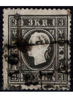 1858 AUSTRIA 3 K NERO...