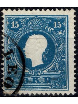 1858 AUSTRIA 15 K AZZURRO...