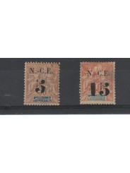 NOUVELLE CALEDONIE - NUOVA CALEDONIA 1902 SOPRASTAMPATI 6 V USATI MF50197