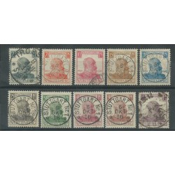 1916 GERMANIA ANTICHI STATI WURTTEMBERG EFFIGIE GUGLIELMO II 10 V USATI MF27739