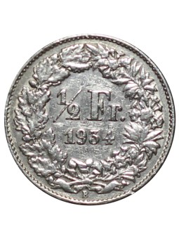 1934 SVIZZERA 1/2 FRANCO -...