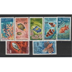 COTE DES SOMALIS COSTA DEI SOMALI 1966 FAUNA MARINA 7 V MNH MF50262