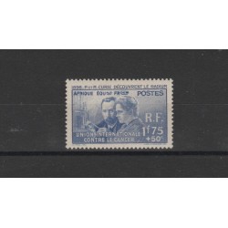 AFRIQUE EQUATORIALE FRANCAISE1938 PIERRE MARIE CURIE 1 VAL MLH MF50238