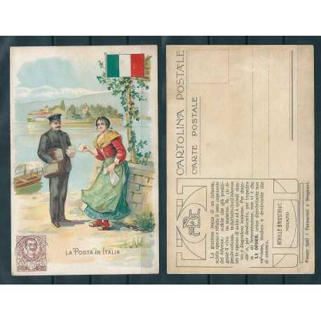 CARTOLINA PUBBLICITARIA ACHILLE BRIOSCHI LYSOFORM LA POSTA IN ITALIA MF40885