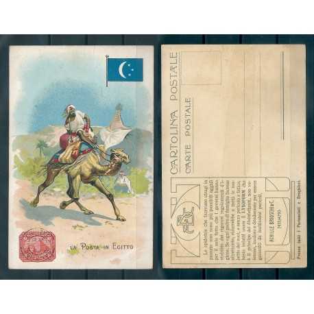 CARTOLINA PUBBLICITARIA ACHILLE BRIOSCHI LYSOFORM LA POSTA IN EGITTO MF40887