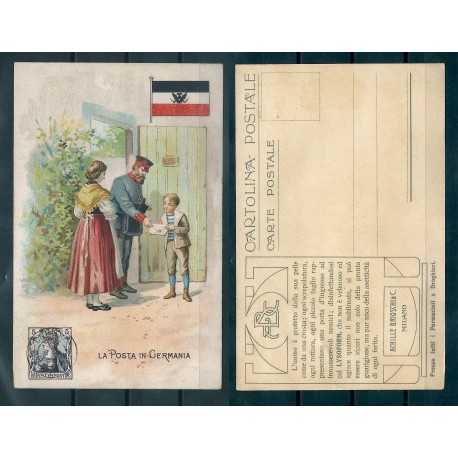CARTOLINA PUBBLICITARIA ACHILLE BRIOSCHI LYSOFORM LA POSTA IN GERMANIA MF40888