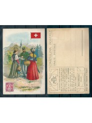 CARTOLINA PUBBLICITARIA ACHILLE BRIOSCHI LYSOFORM LA POSTA IN SVIZZERA MF40889