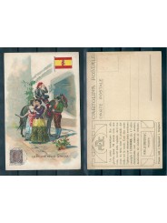 CARTOLINA PUBBLICITARIA ACHILLE BRIOSCHI LYSOFORM LA POSTA NELLA SPAGNA MF40890