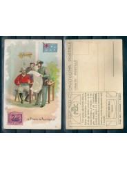 CARTOLINA PUBBLICITARIA ACHILLE BRIOSCHI LYSOFORM LA POSTA IN FRANCIA MF40892