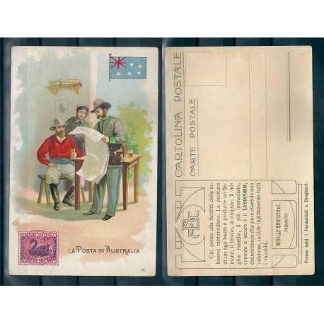 CARTOLINA PUBBLICITARIA ACHILLE BRIOSCHI LYSOFORM LA POSTA IN FRANCIA MF40892