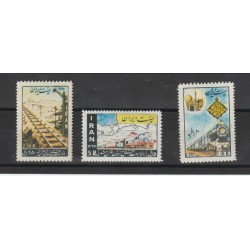 1957 IRAN - PERSIA LINEA FERROVIARIA 3 VAL MNH MF50406