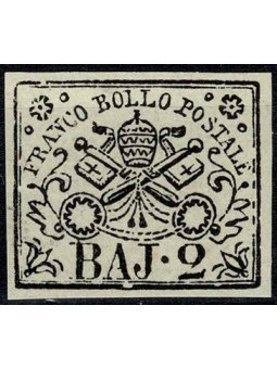 1852 STATO PONTIFICIO 2 BAJ...