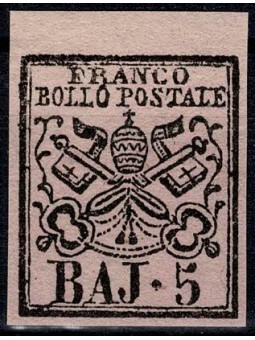 1852 STATO PONTIFICIO 5 BAJ...