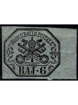 1852 STATO PONTIFICIO 6 BAJ...